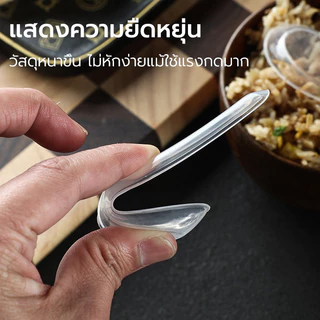 ช้อนพลาสติกใช้แล้วทิ้ง ช้อนสั้น (แพ็ค100ชิ้น) วัสดุพีพีเกรดอาหาร ไม่บาดปาก รู้สึกสะดวกสบาย ราคาถูก