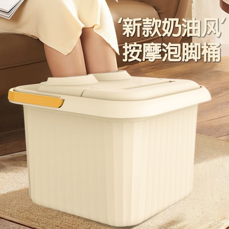 新款按摩泡脚桶居家放松泡脚专用桶足浴桶过小腿保温沐足桶足浴盆7/7 New massage foot bath tub for home relaxation, special foot soakin