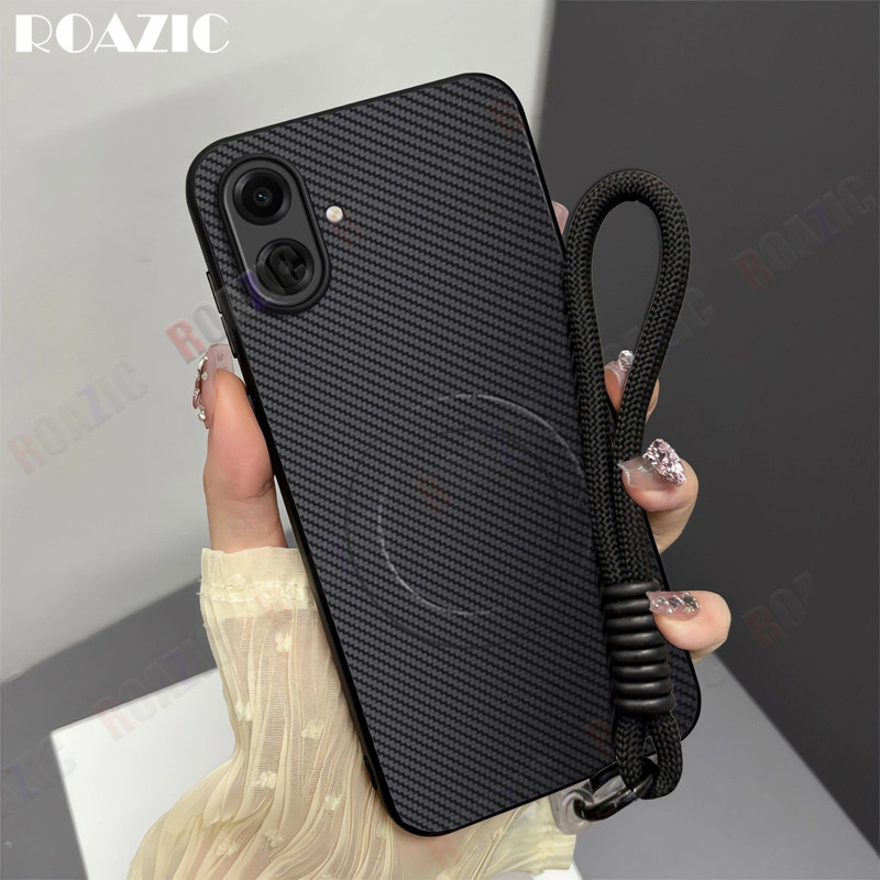 แม่เหล็กคาร์บอนไฟเบอร์รูปแบบเคสโทรศัพท์สําหรับ Samsung Galaxy A07 A07 LTE A06 5G A06 A05s A05 พร้อมส