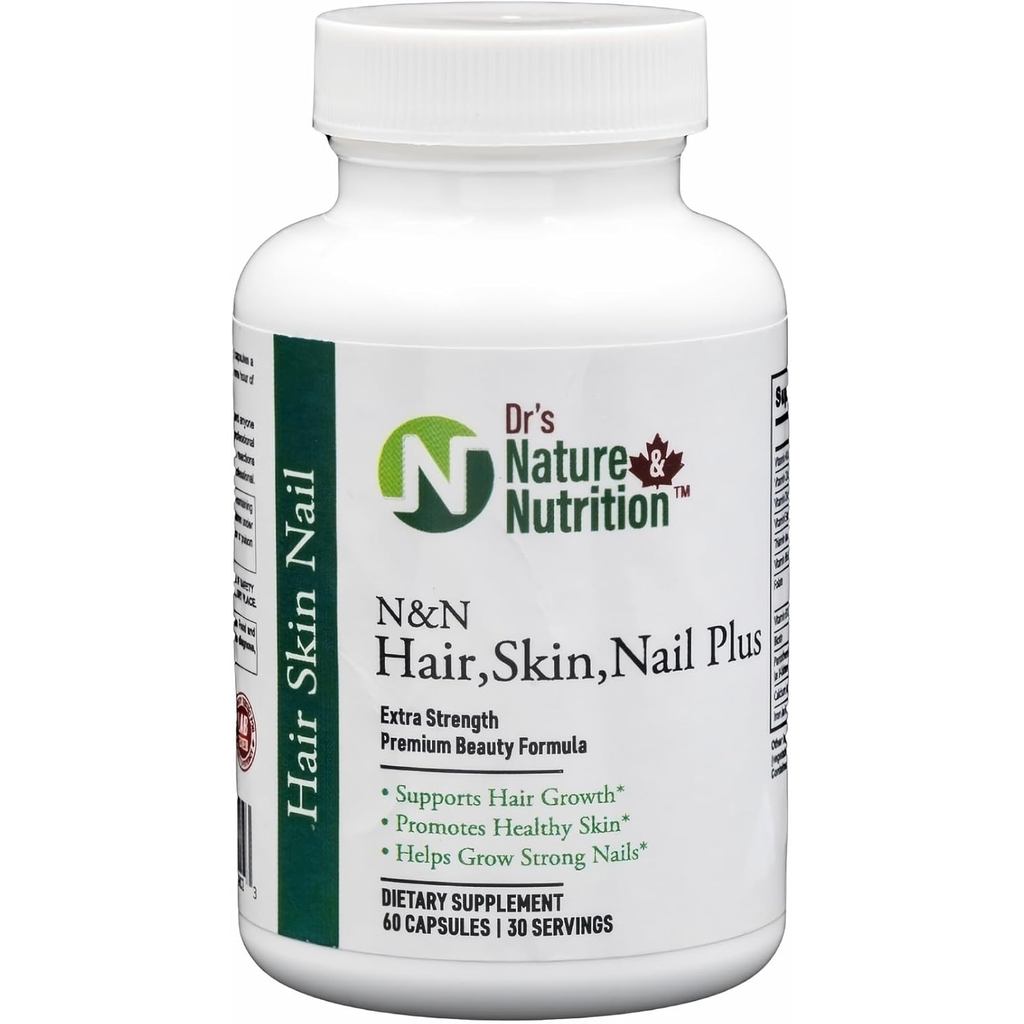 Drs Nature & Nutrition Hair, Skin & Nail Plus วิตามินอาหารเสริมพร้อม Biotin 5000mcg, สารสกัดจากไม้ไผ
