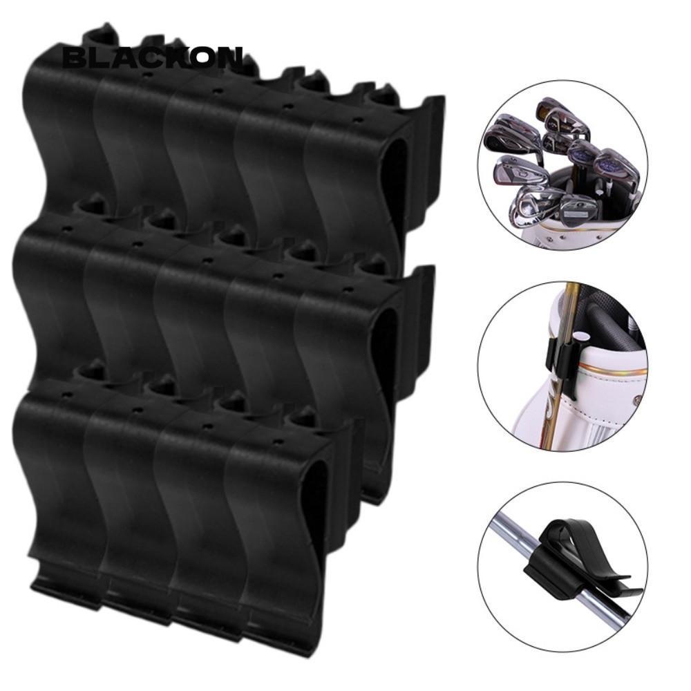 BLACKON 14PCS Golf Club Holder, Stacked Slots Clip-On Mount Club Organizer Clip, Space Saving Black 