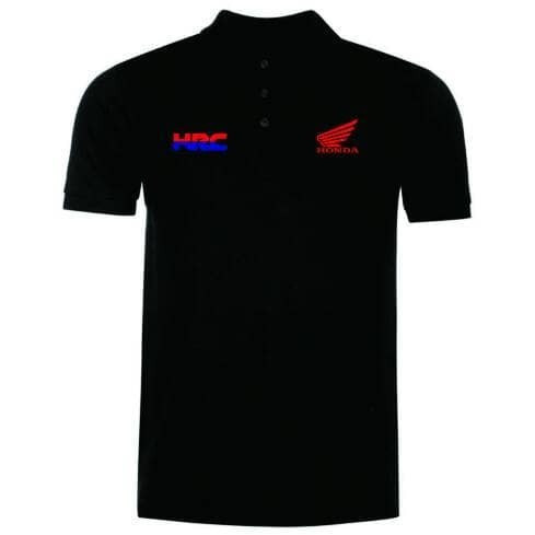 [สินค้าพร้อมส่ง]เสื้อโปโล เสื้อโปโล honda hrc / hrc เสื้อคอปกมอเตอร์ไซค์ hrc -Vimlensha