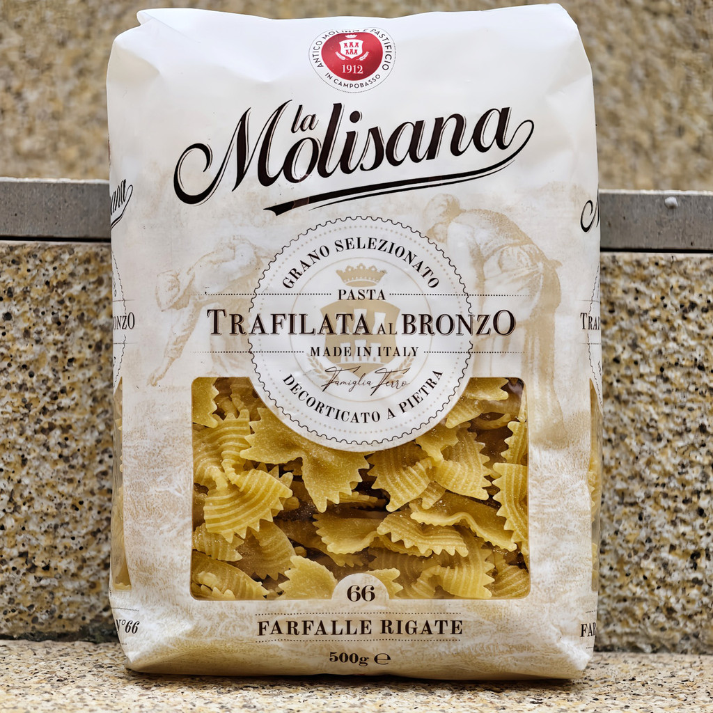 Jasmine Sana พาสต้ารูปผีเสื้อ Bow Pasta ผงพาสต้า MOLISA FARFALLE RIGATE