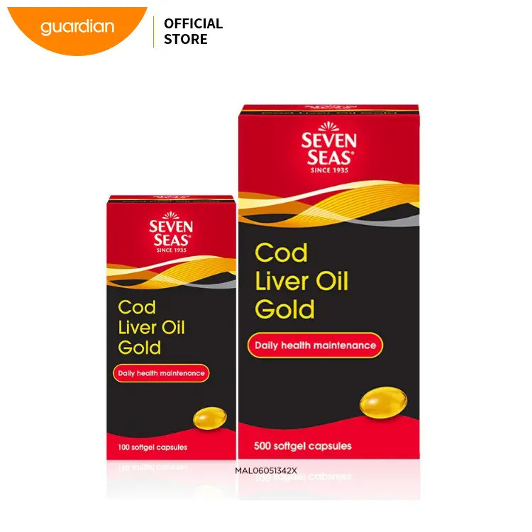 Seven Seas Cod Liver Oil Gold 500+ 100 แคปซูล