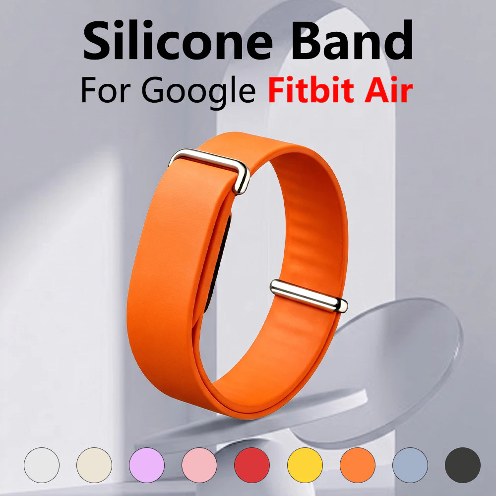 สายนาฬิกาซิลิโคนแบบห่วงสําหรับ Google Fitbit Air สร้อยข้อมือยางนาฬิกาสายรัดข้อมือแบบสปอร์ตสําหรับผู้หญิงผู้ชาย