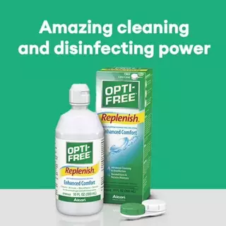 Alcon อัลคอน น้ำยาล้างคอนแทคเลนส์ ออพติ-ฟรี รีเพลนิช 300มล.