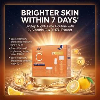 Boots Vitamin C Brightening Night-Time Routine บู๊ทส์ วิตามิน ซี ไบรท์เทนนิ่ง ไนท์-ไทม์ รูทีน