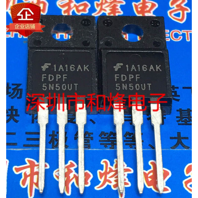 10 ชิ้น FDPF5N50UT TO-220F 500V 5A วิทยุไตรโอด