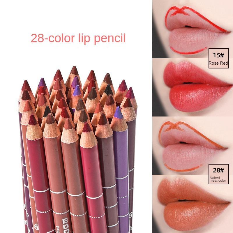 Yicenmy David Waterproof Lipliner Matte Long-lasting Makeup Lipliner 28 สี Matte Velvet ลิปสติกปากกา