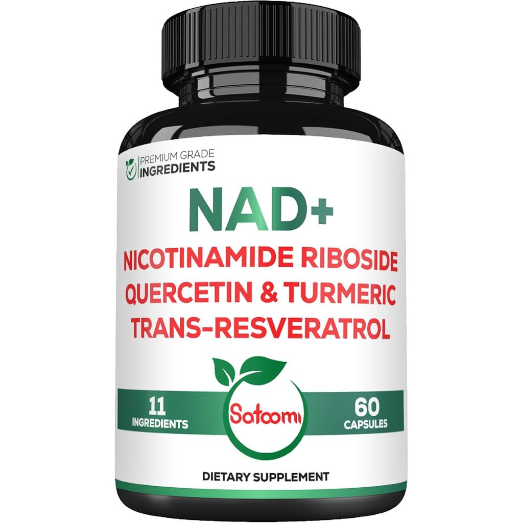 Satoomi NAD Ladies อาหารเสริม-NAD Niacinamide Resveratrol 900mg, Querrhizin, ขมิ้น, โสม, วิตามิน D3,