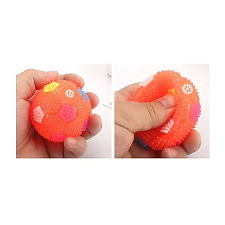 ลูกบอล มีไฟ led มีเสียงเวลาบีบ ใหญ่ 6.5 cm ของเล่น ของเล่นเด็ก บอลเด้งดึ๋ง Flashing ball light up คละสี