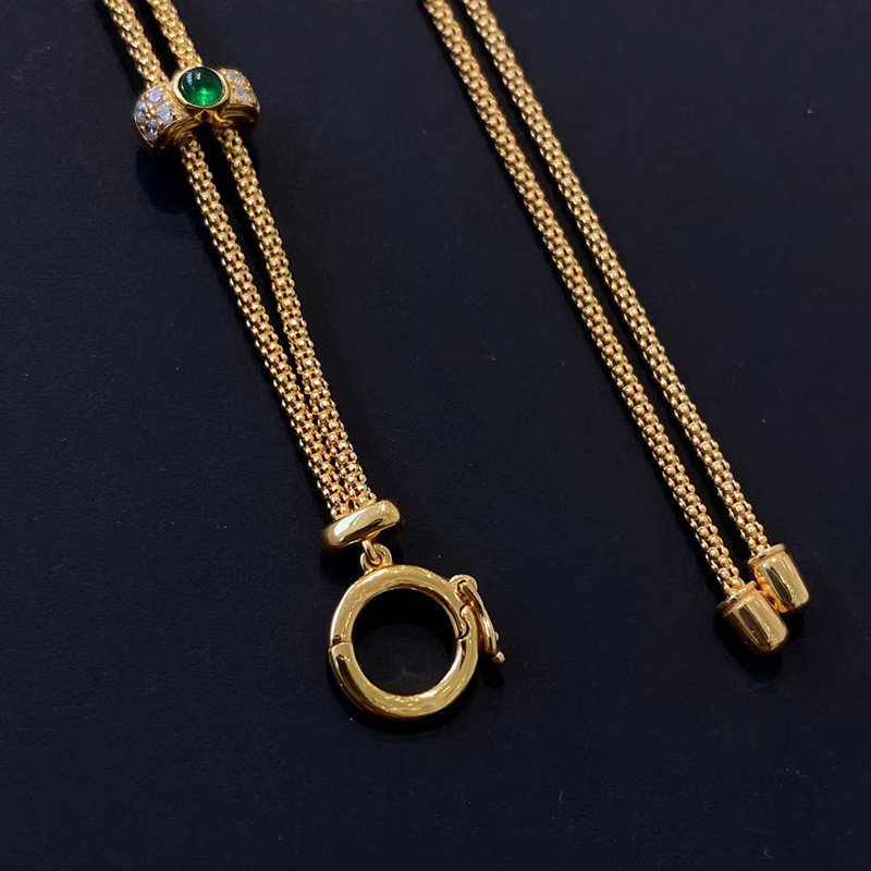 Retro All-Match Chain สร้อยคอหรูหราการจับคู่จี้ความยาวปรับ TXT071301