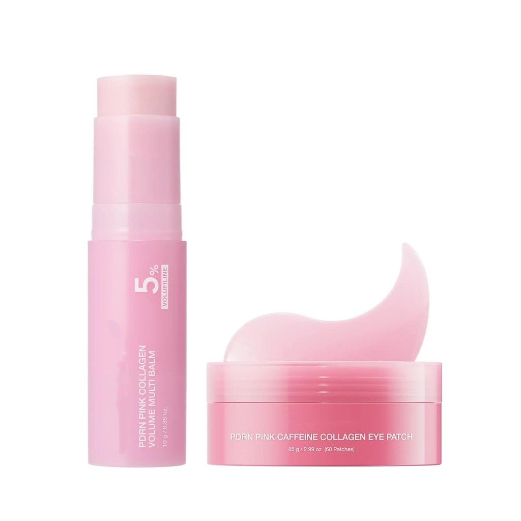 现货PDRN Pink Collagen Volume Multi Balm Powder 色胶原蛋小型家居装