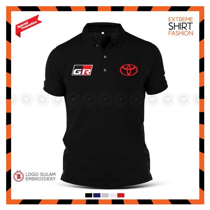 เสื้อโปโล Sulam Toyota Gr Gazoo Racing Sport Yaris Rally Collar Polo Tshirt Jersey