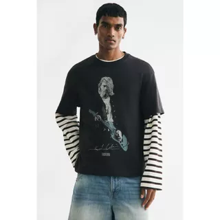 H&M(เอชแอนด์เอ็ม) เสื้อยืดทรงหลวม (Loose Fit T-shirt) ผู้ชาย 0972640_27