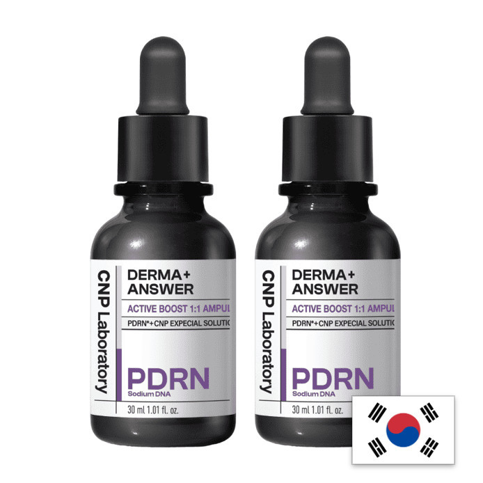 [CNP] Derma Answer Active Boost PDRN Ampoule 30ml x2 / เพิ่มความชุ่มชื้น / ผิวเรียบเนียน / คอลลาเจน 