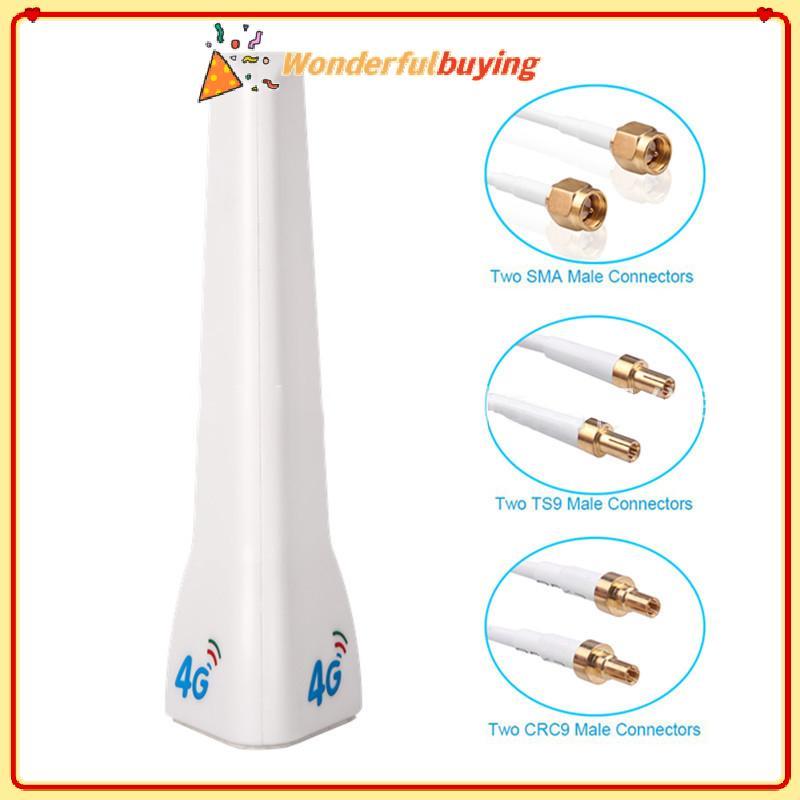 WBTH 4G LTE เสาอากาศภายนอกเสาอากาศในร่ม 29dBi SMA ชาย CRC9 TS9 Connector Dual 2M เมตรสายสําหรับเราเต