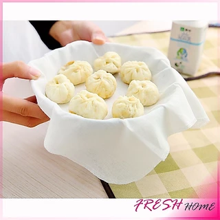 ผ้าขาวบาง(เล็ก) สำหรับนึ่งอาหาร สามารถซักแล้วนำกลับมาใช้ใหม่ได้ Steamer mat