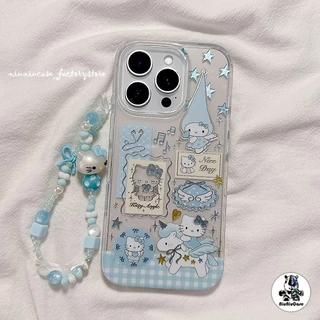 รูแม่นยำ สไตล์สูงระดับ ส่งจากไทย คิตตี้สีฟ้า for iPhone เคสไอโฟน 17 11 12 13 14 15 16 PLUS PRO MAX X XS MAX XR 7 8PLUS แ