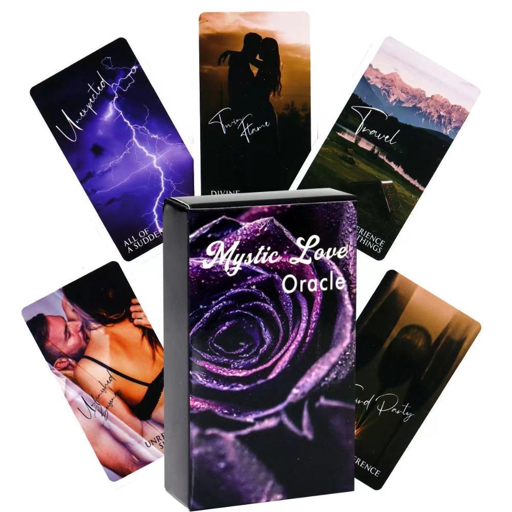 10.3*6 ซม. Mystic LoveOracle Deck 79 ชิ้นการ์ด Tarot Deck Twin Flame Deck ข้อความ