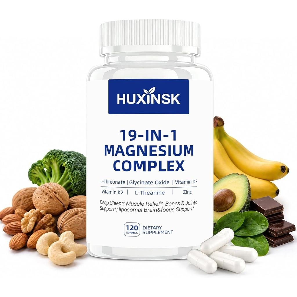 19 in 1 Magnesium Complex 1,000mg - L - L -Sulamine, Glycine, Malic Acid และโสมอินเดีย, L -Chrysine,