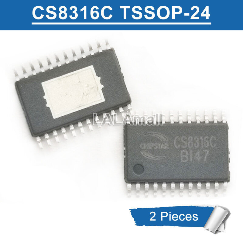 2pcs CS8316C TSSOP24 CS 8316 C TSSOP-24 SMD 25W เครื่องขยายเสียงชิป IC ใหม่