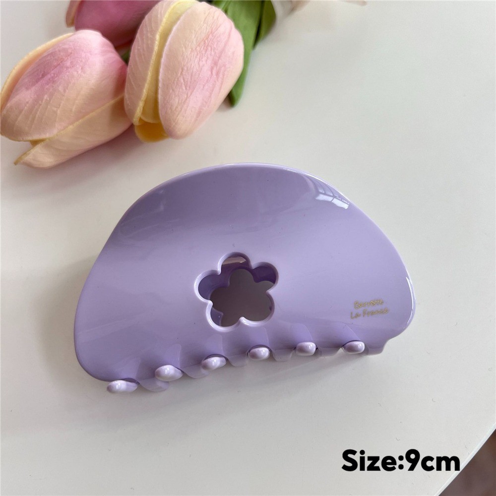 Simple All Build Hairclip ใหม่ Hollow ดอกไม้หวานขนาดเล็กสดผมหยิก Shark Hairclip เครื่องประดับผมหญิง — صورة 6