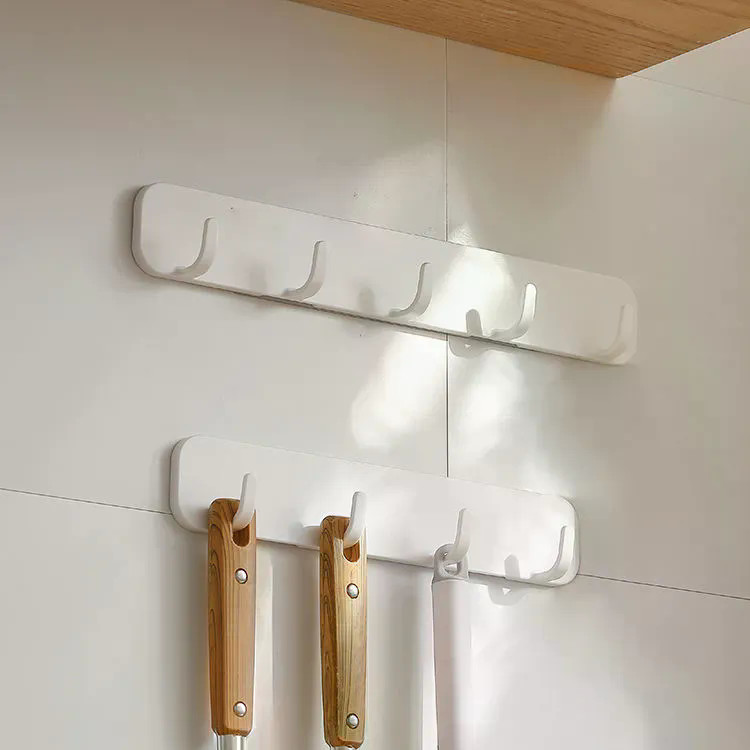 Enhanced Wall-Mounted Five-Link One-Row Hook Doorway Wall Hook Integrated Bathroom Waterproof Coat H