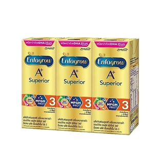 5 ส่งฟรี! Enfagrow A+ Superior สูตร 3 เอนฟาโกร เอพลัส ซุพีเรียร์ 360 กล่องสีทอง 180 มล 24 และ 27 กล่อง นม นมจืด นมกล่อง