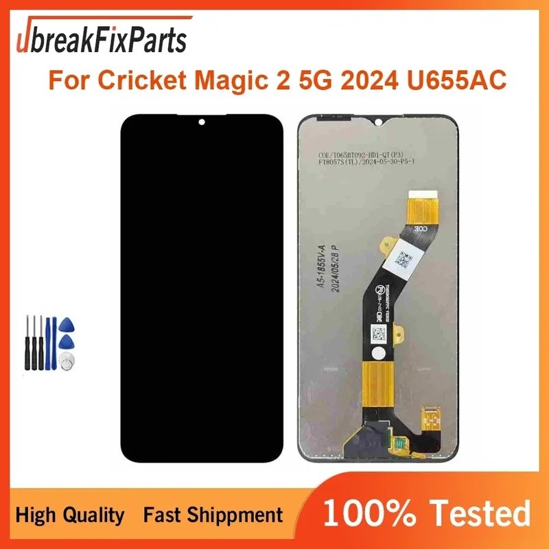สําหรับคริกเก็ต Magic 2 5G 2024 (U655AC) จอแสดงผล LCD Touch Screen Digitizer Assembly
