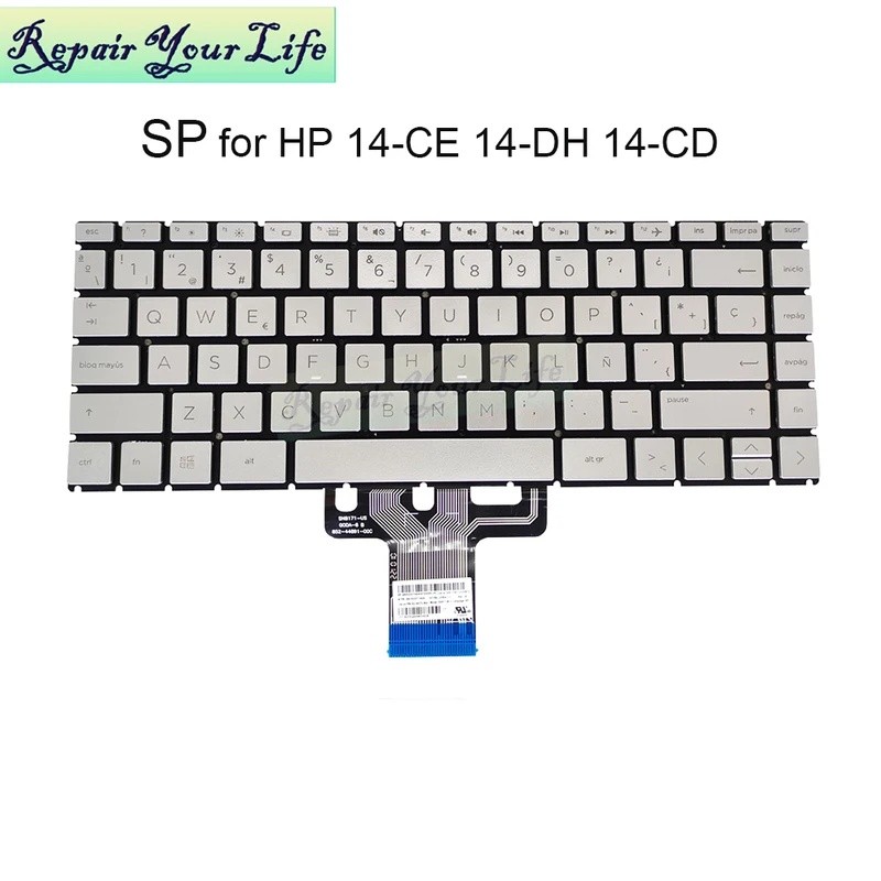 SP/LA สเปนละติน Backlit คีย์บอร์ดโน้ตบุ๊คไม่มีสําหรับ HP Pavilion X360 14-CE 14-DH 14-cd 14m-cd 14t-