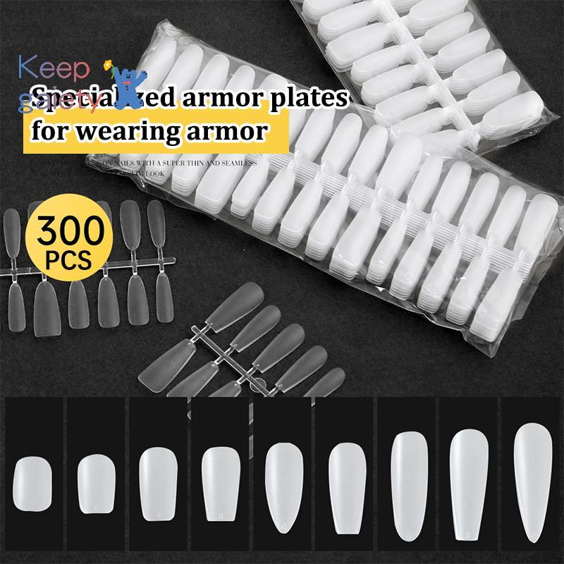 [Kpt-t] 300 ชิ้น/ถุงเคล็ดลับปลอม Matte Coverage โปร่งใสเล็บปลอมเคล็ดลับเล็บเจล Extension Diy ฝึกเล็บเครื่องมือ [ใหม่]