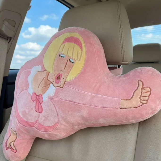 Nohara Hiroshi Hehiroko Headrest Plush Pillow Cushion Gift Car Pillow