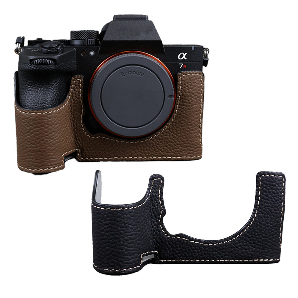 กระเป๋ากล้องหนังครึ่งตัวสําหรับ Sony A7R VI A7R6 ILCE-7RM6
