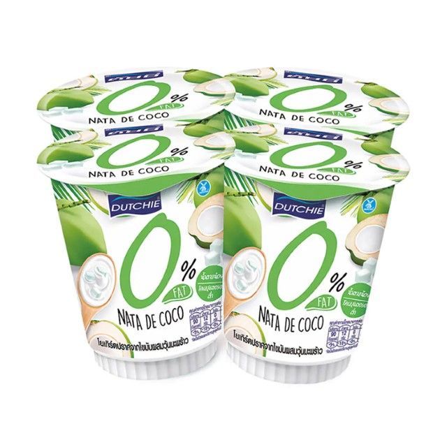 ดัชชี่ โยเกิร์ตไขมัน0%วุ้นมะพร้าว Dutchie 0% Fat Nata De Coco 125g. Pack4