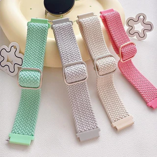 สายไนลอนถัก 22 มม. 20 มม. for Garmin Watch Forerunner 165 570 265/Samsung Galaxy Watch/Huawei/Amazfit Bip 6 5