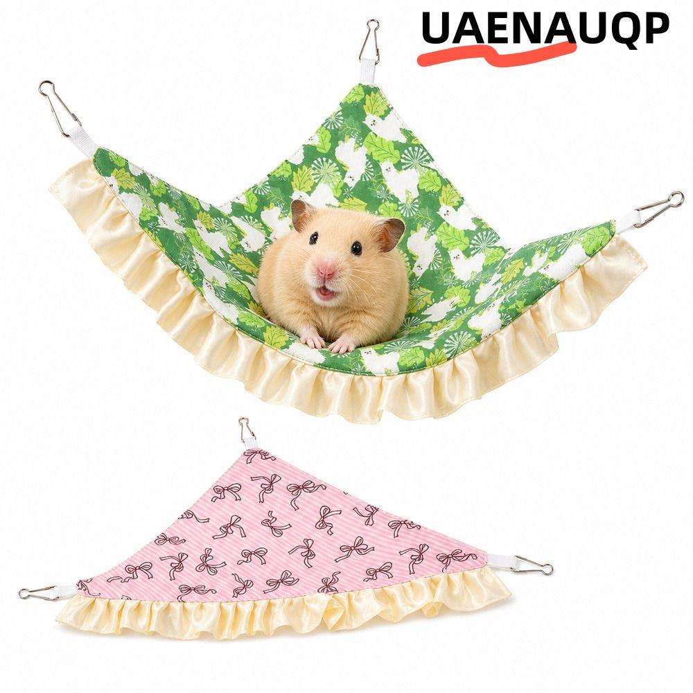 UAENAUQP PET Hammock,Breathable Metal Small Pet Hammock,Breathable Compact Corner Hanging Guinea Pig