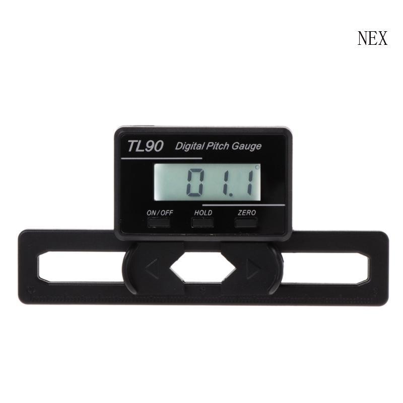 NEX Professional Pitch Gauge Pitch Gauge TL90 Digital Pitch Gauge LCD Backlight กล่องแสดงมุมเครื่องม