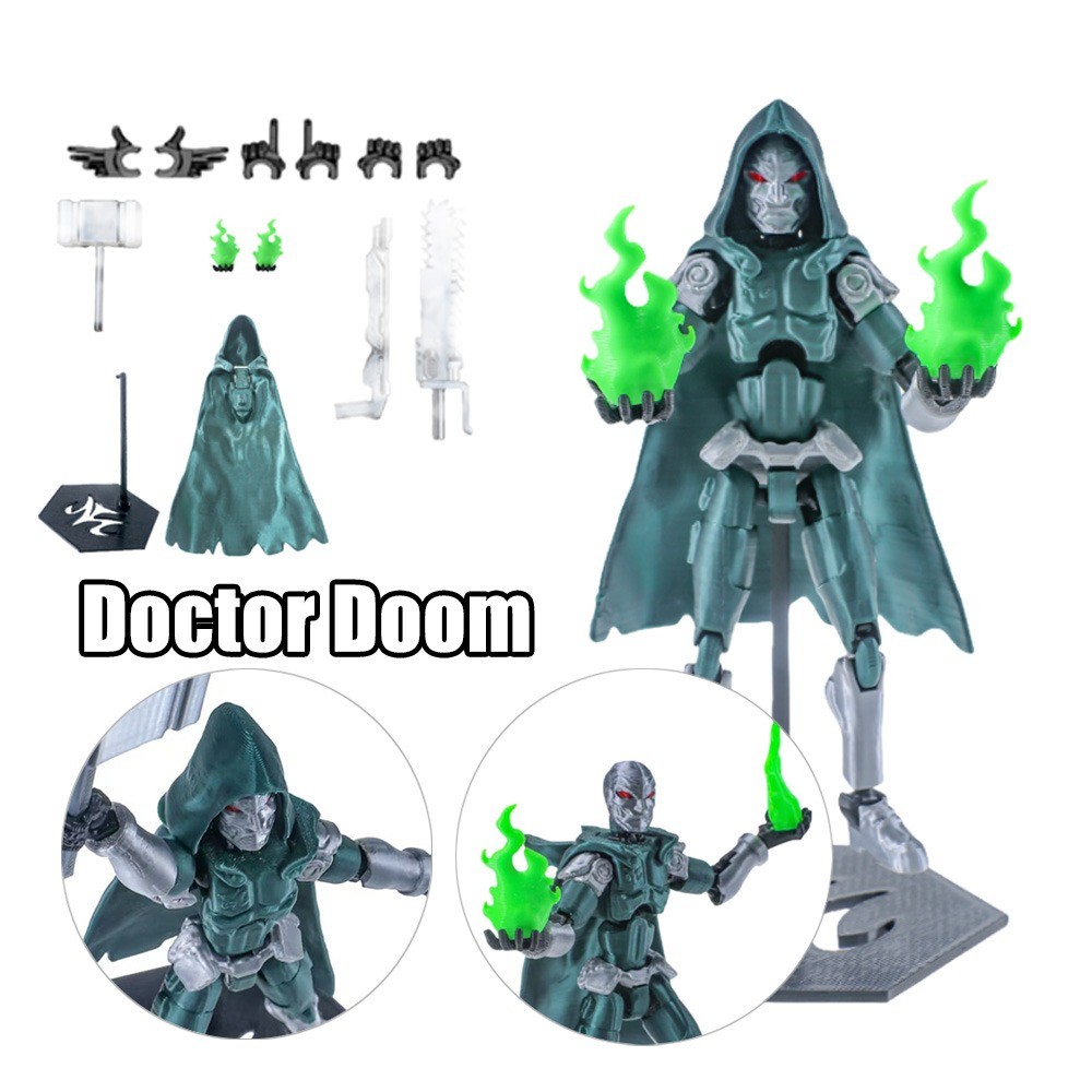 3D พิมพ์ Doctor Doom Action Figure Lucky 13 Dummy Dr Doom รุ่น Decor คอลเลกชันของเล่นของขวัญ