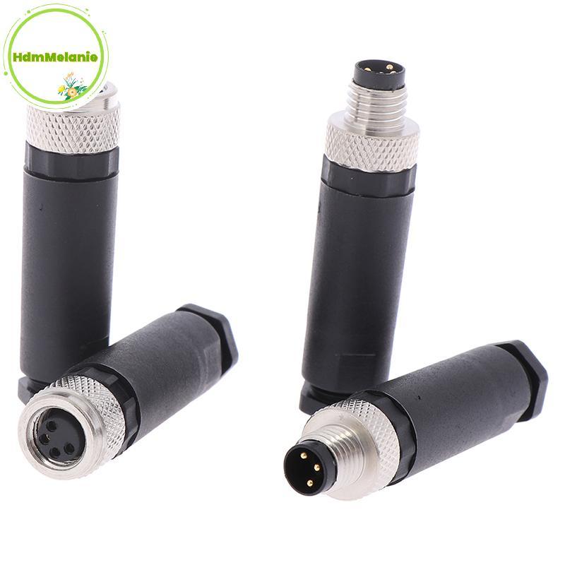 HDMM 1 PC M8 Sensor Connector 3/4 Pin ชาย/หญิงปลั๊กมุมตรง TH