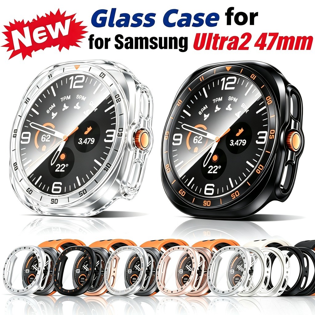 PC สําหรับ Samsung Galaxy Ultra2 47 มม.กรอบ Protector สําหรับ Samsung Watch 9 Ultra 2 47 มม.