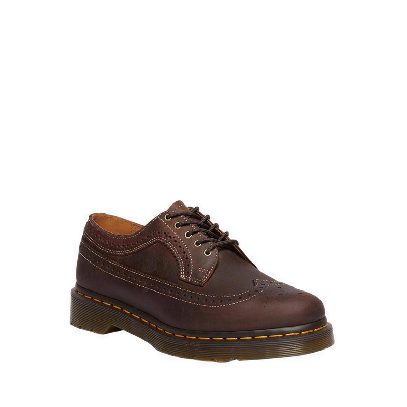 Dr. Martens حذاء 3989 Brogue جلد Crazy Horse — بني داكن — صورة 2
