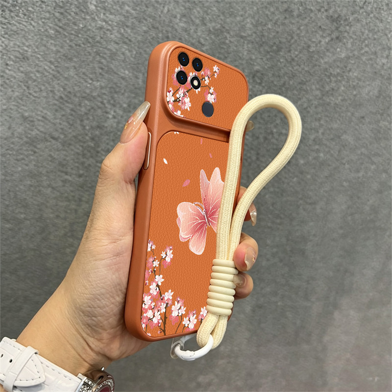 สําหรับ OPPO A15 A35 A2 PRO 5G 1Leather Texture เคสโทรศัพท์พร้อมเชือกเส้นเล็กฟรี TP-DT-HD01