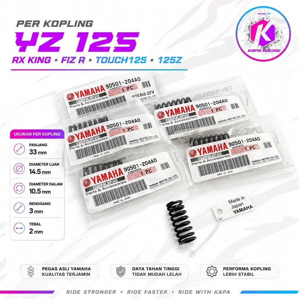 คลัทช์สปริง yz85 yz 85 rx king fiz r 125z touch 125 original 90101-204A0 kapa racing