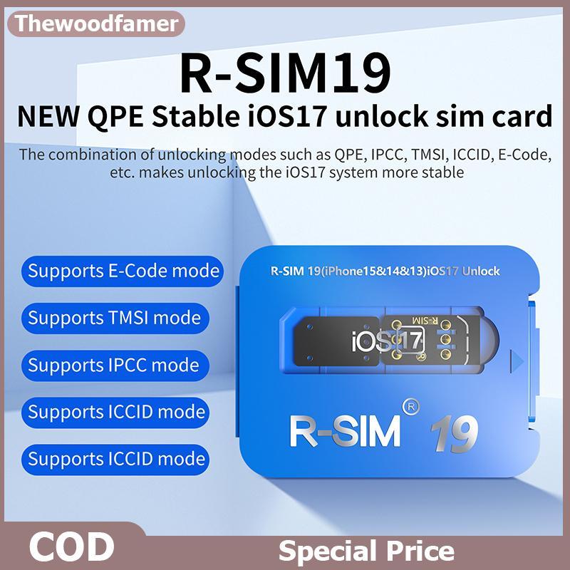 Thewoodfamer R-SIM19 ใหม่ QPE Stable IOS17 Release Card สําหรับช่วงเต็ม 6-17 Unlo EN