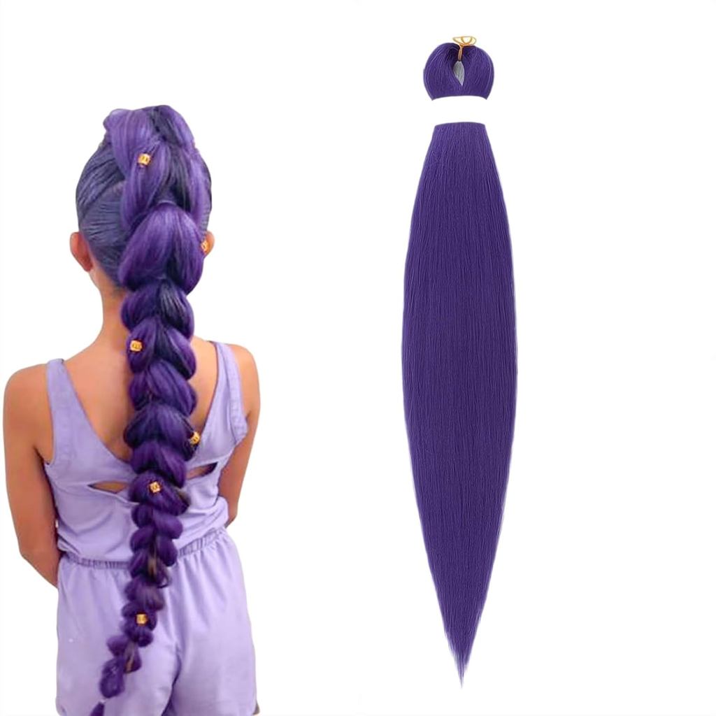Purple Braiding Hair, for Rumi Hair Extensions Purple, for Long Rumi Wig Extensions for Braids, Synt