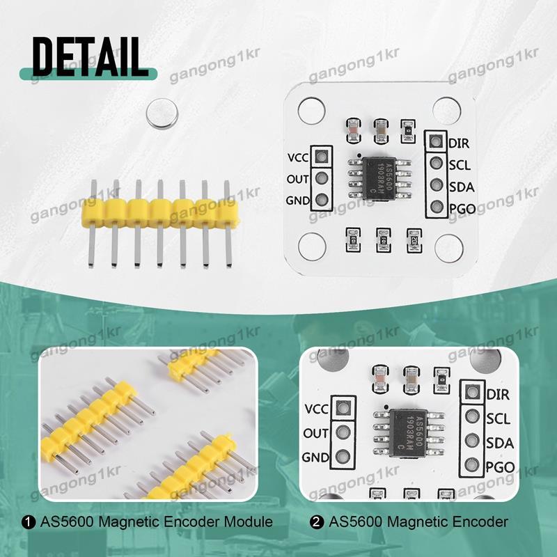4 ชิ้น AS5600 แม่เหล็ก Encoder แม่เหล็กเหนี่ยวนําวัดมุมโมดูลเซ็นเซอร์ 12Bit ความแม่นยําสูง