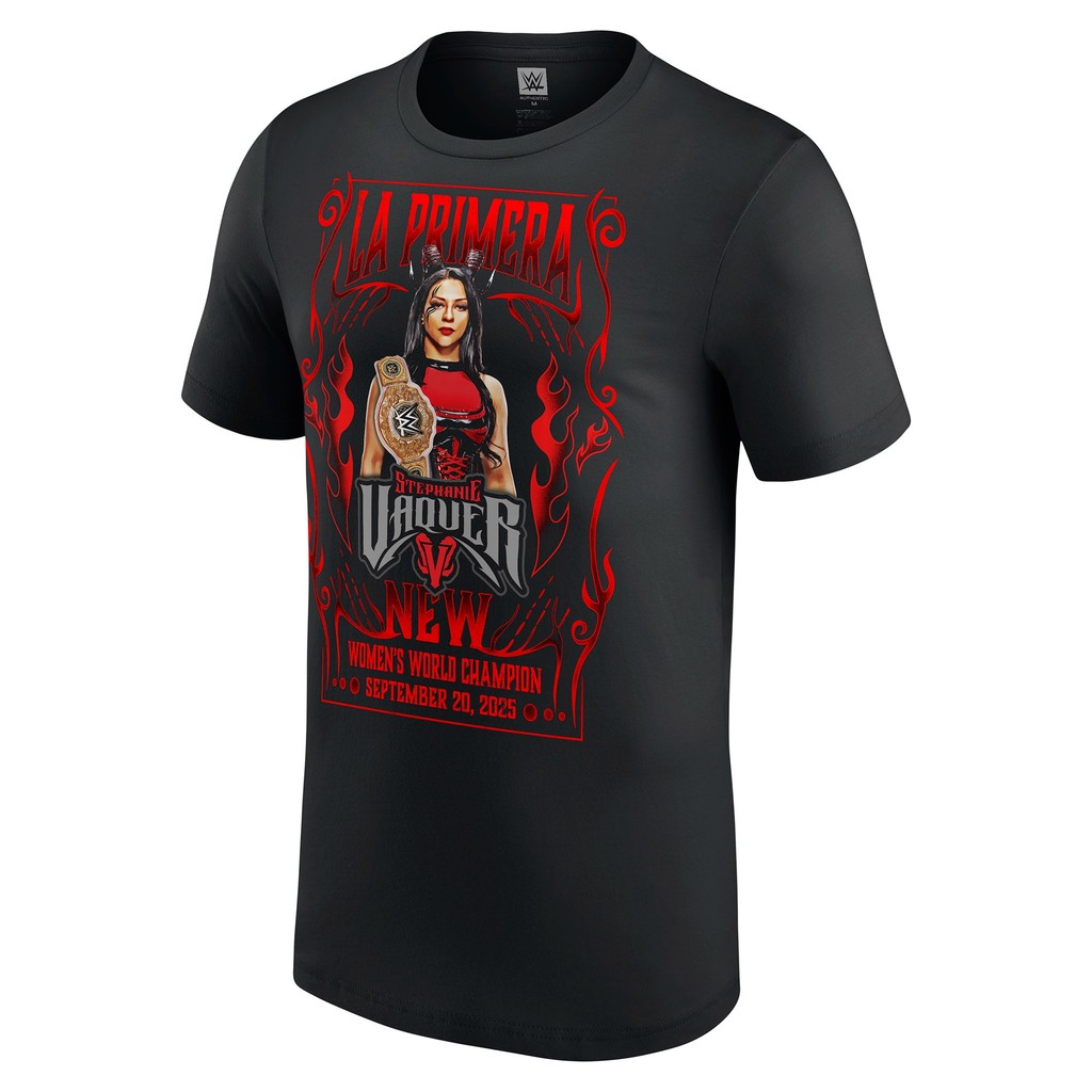 เสื้อยืด Stephanie Vaquer WrestlePalooza สีดําสําหรับผู้ชาย
