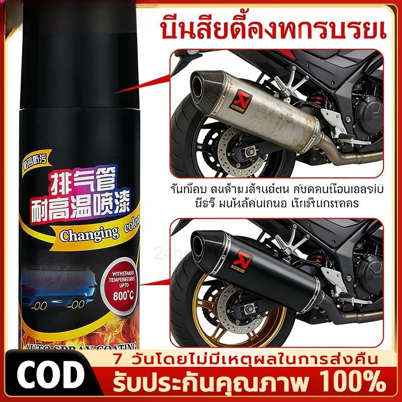 🔥ทนต่ออุณหภูมิสูง 800 ℃🔥สีสเปรย์ทนความร้อนสูง สีสเปรย์พ่นเครื่องยนต์ พ่นปั๊มเบรค 400ML กันน้ำและกันส