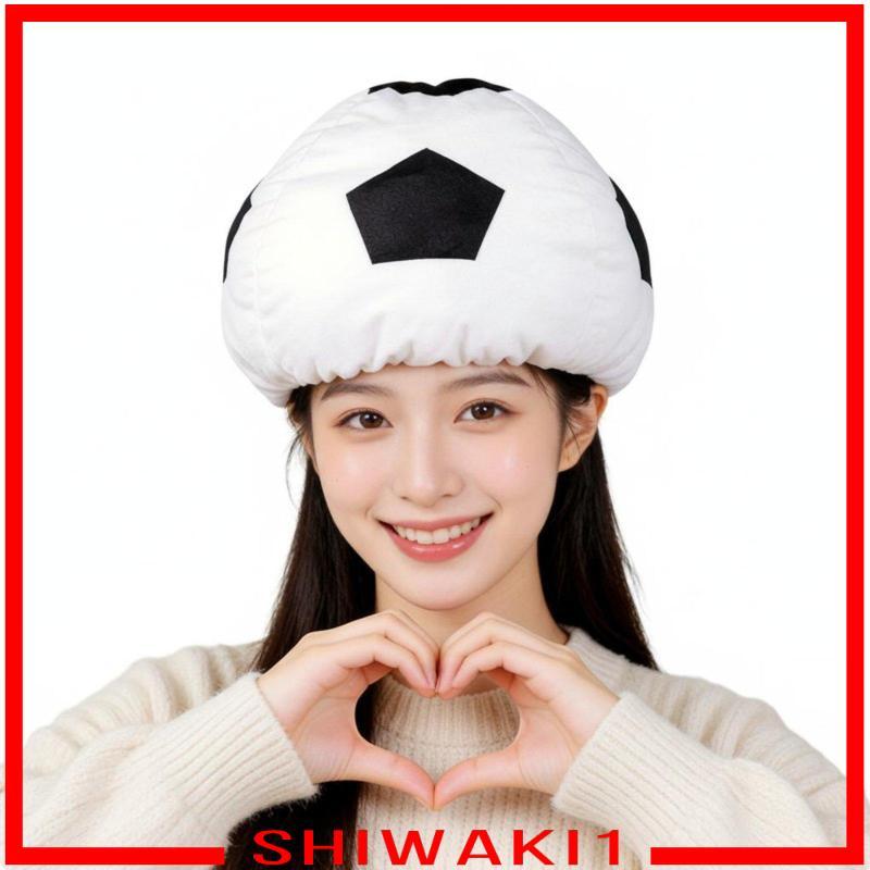[Shiwaki1] Futbol หมวกทรงกลม Photo Prop Global Tournament พัดลมหมวกออกแบบสนุกยัดไส้ Futbol หมวกทรงกล